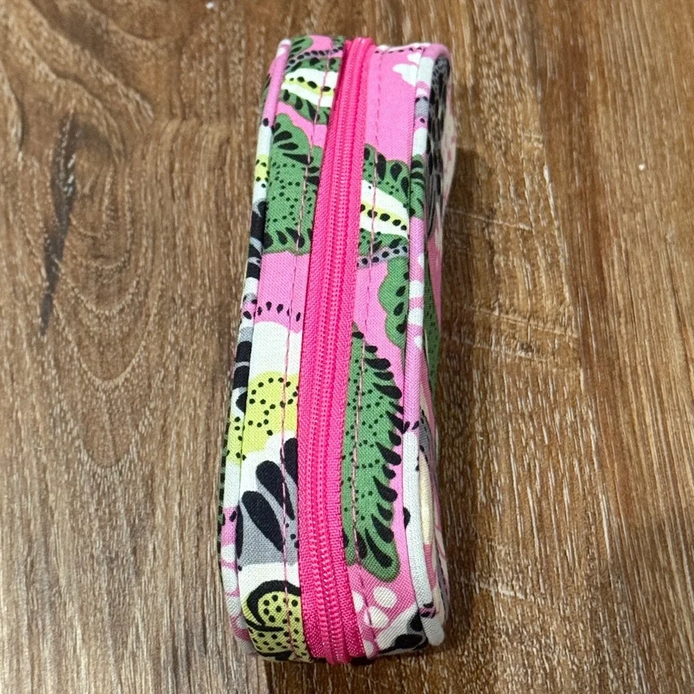 Vera Bradley Pink Green Floral Zip Pencil Case